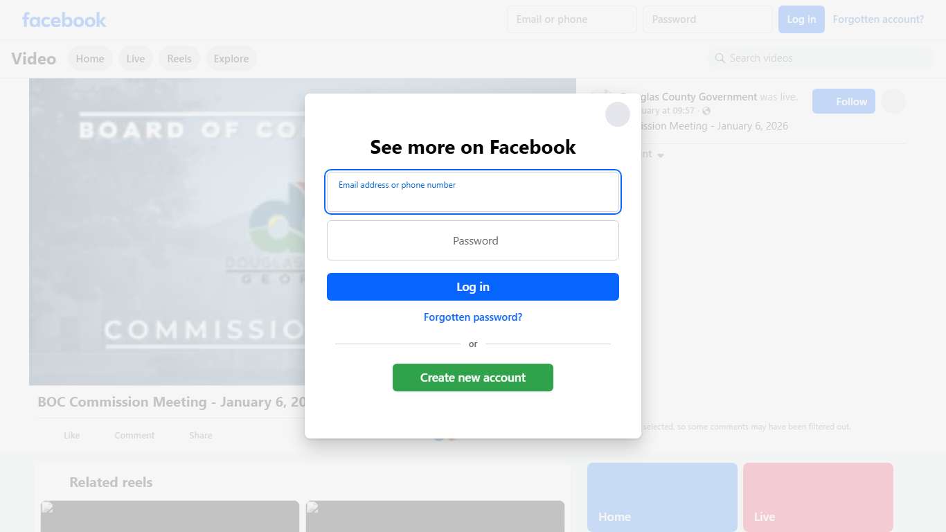 BOC Commission Meeting - January 6, 2026 Douglas County Government Facebook